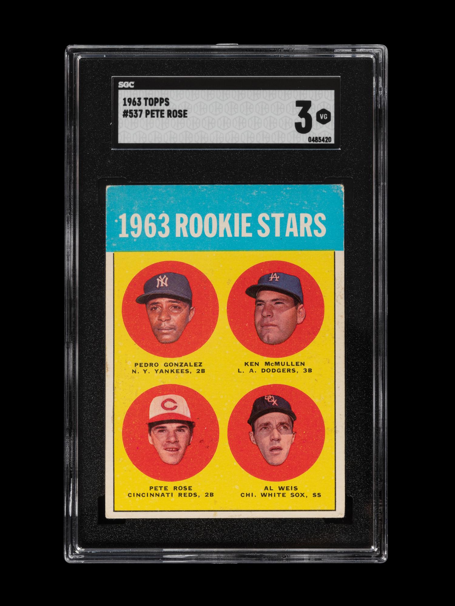 A Complete Set of 1963 Topps Baseball Cards (576/576) Including Graded Pete Rose Rookie,