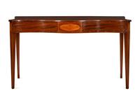 A George III Style Mahogany and Marquetry Console Table