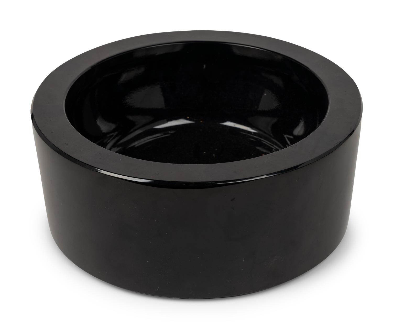 A Lalique Opaque Black Glass Bowl