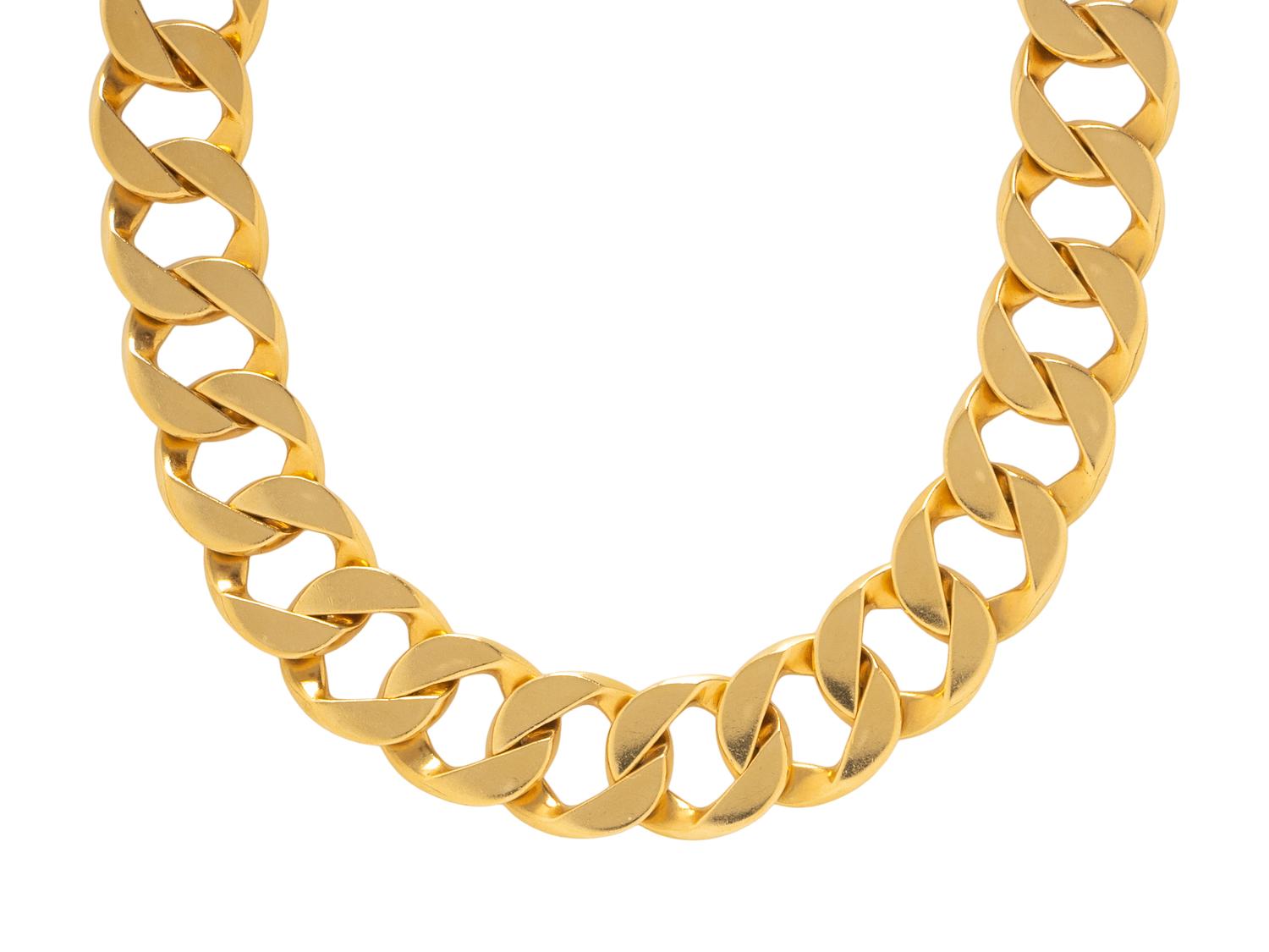 VERDURA, YELLOW GOLD CURB LINK NECKLACE
