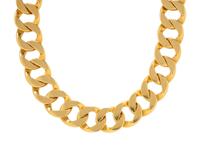 VERDURA, YELLOW GOLD CURB LINK NECKLACE