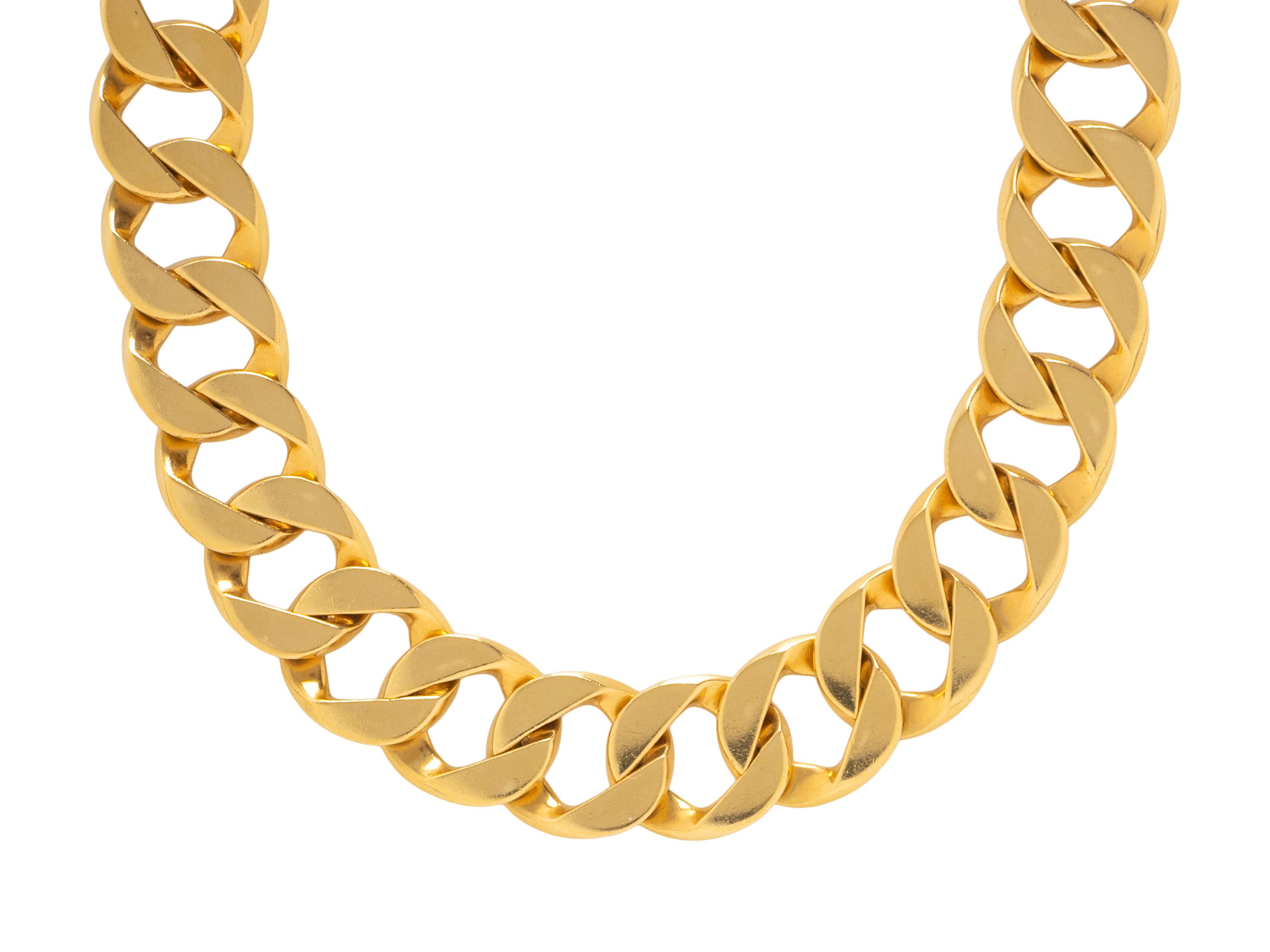 VERDURA, YELLOW GOLD CURB LINK NECKLACE