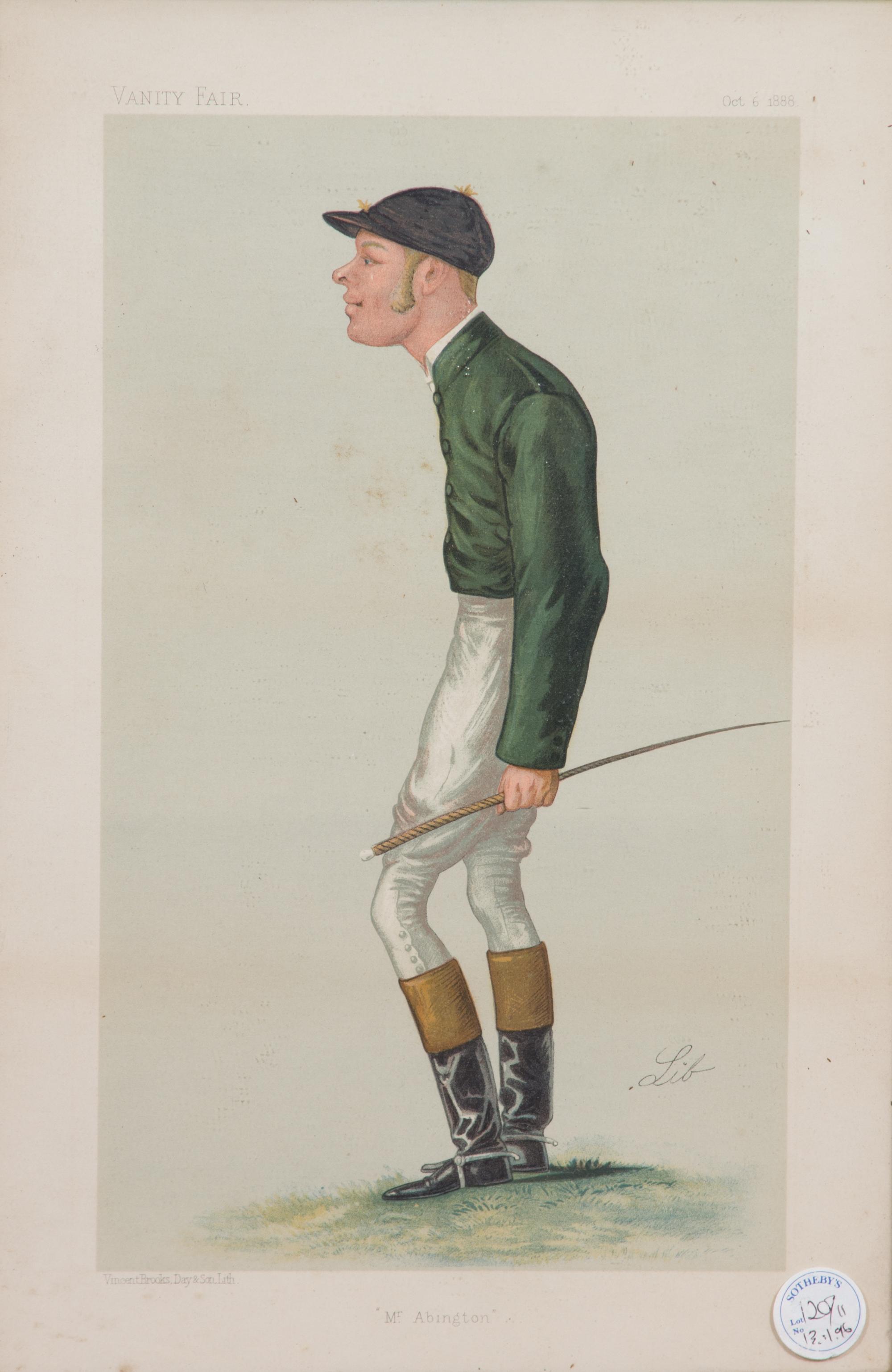A Collection of Vanity Fair Jockey's Prints Largest image 12 1/2 x 7 1/2 inches. — 20TH CENTURY