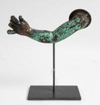 A Cast Metal Model of an Arm Length 8 inches.