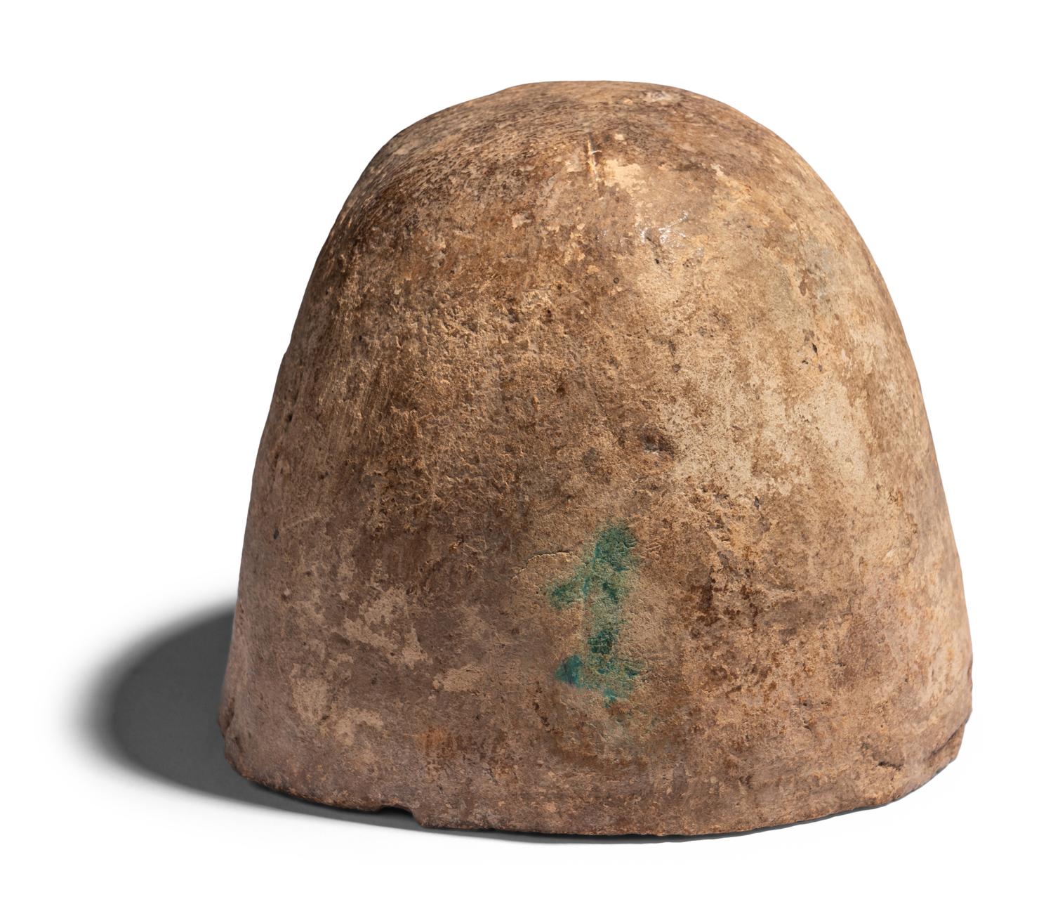 An Egyptian Plaster Canopic Jar Lid of Amset