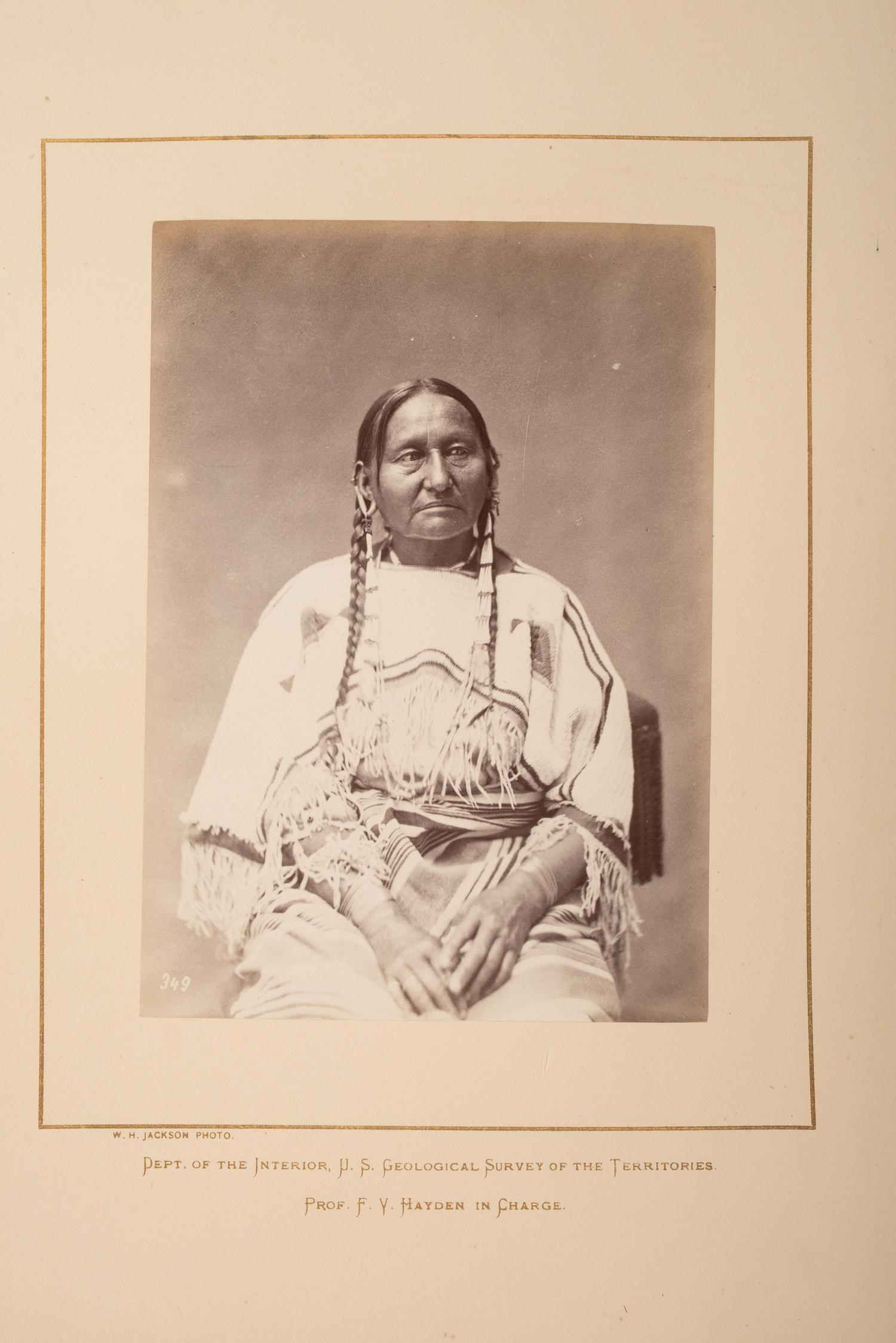 Studio Portrait of Brulé Lakota Chief Two Strike's Wife. Washington, DC, 1872