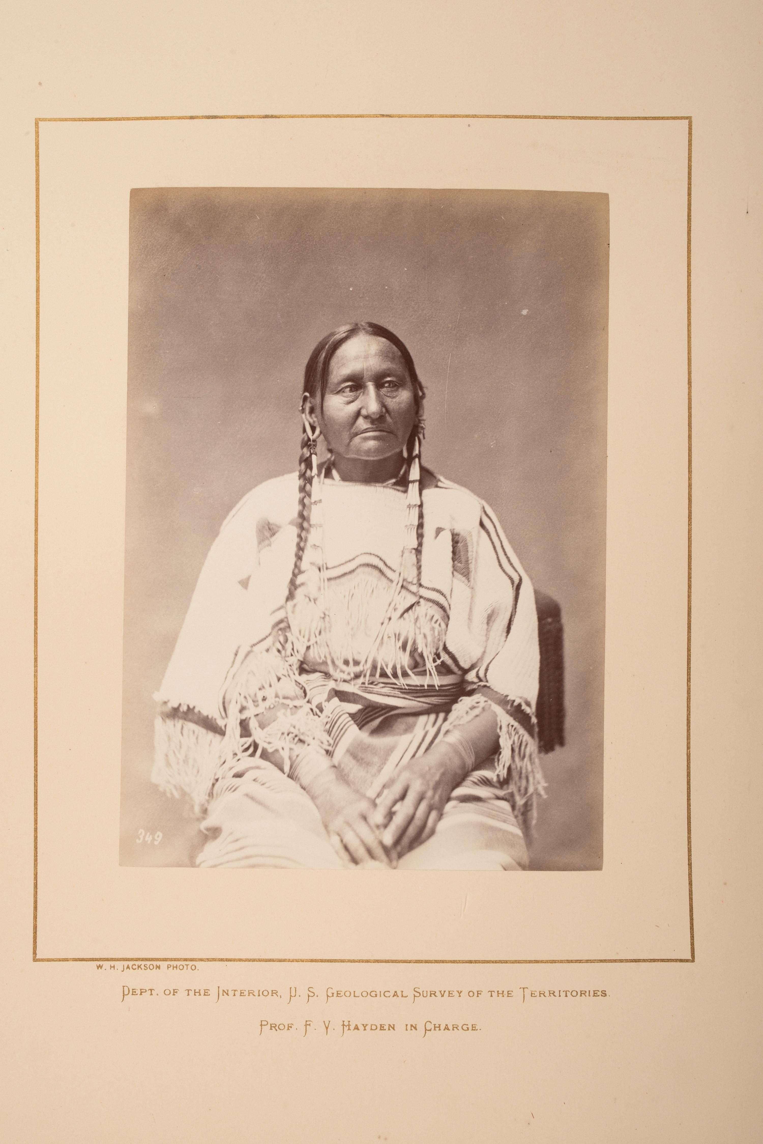 Studio Portrait of Brulé Lakota Chief Two Strike's Wife. Washington, DC, 1872