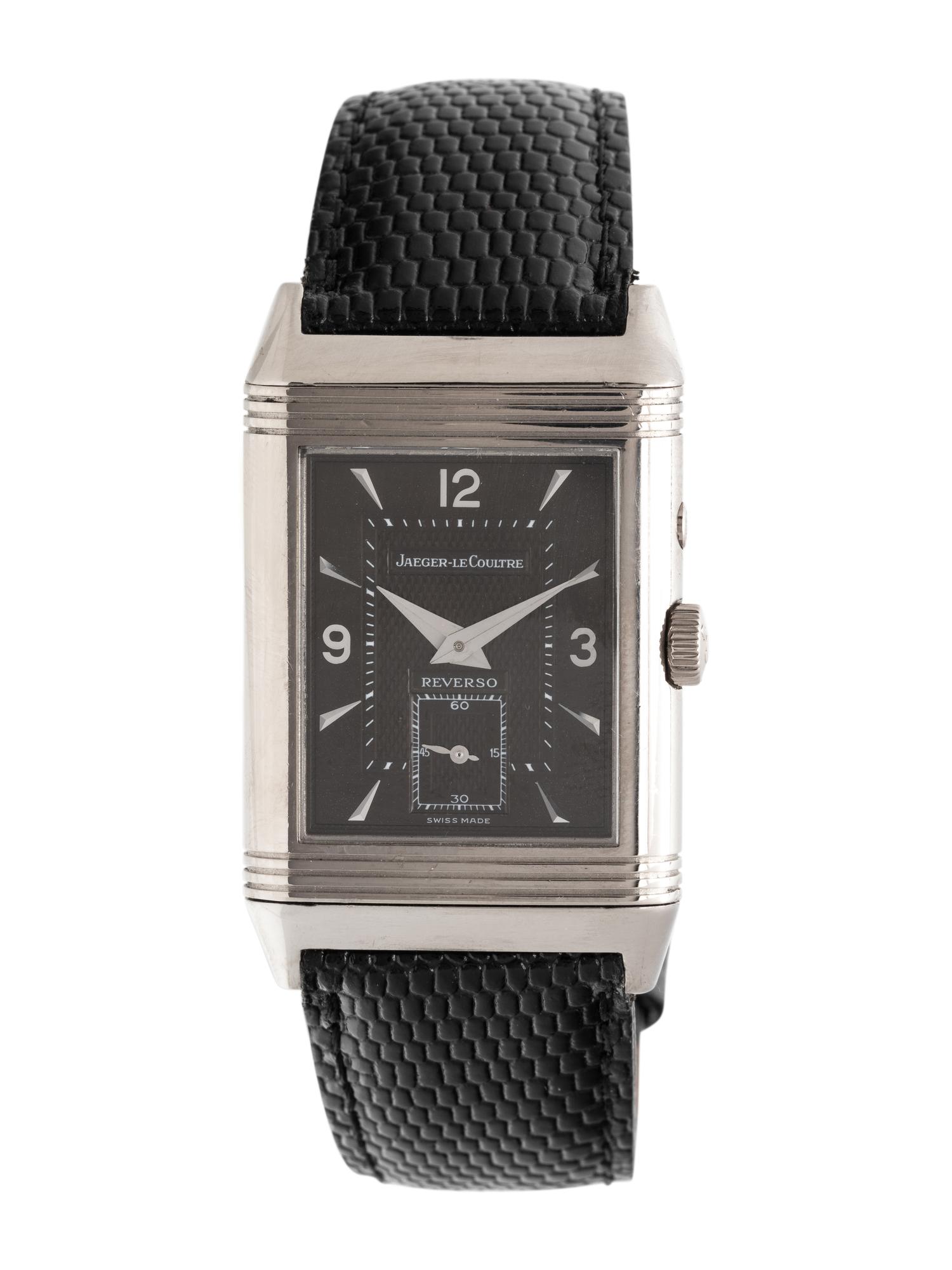JAEGER-LeCOULTRE, REF. 270.2.54 18K WHITE GOLD 'DUOFACE REVERSO' WRISTWATCH