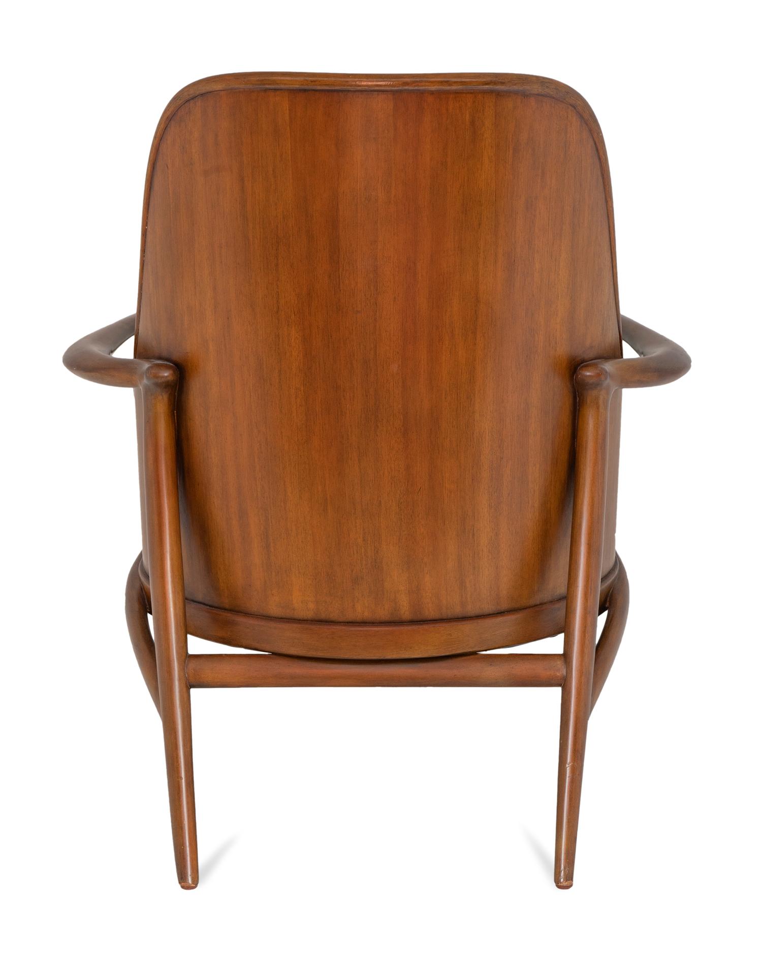 A Palecek 7361-74 Woodland Veneer Back Chair