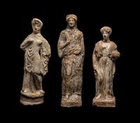 Three Greek Terracotta Standing Figures