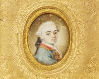 French School 18th Century, A Portrait Miniature of a Gentleman Identified as Francois Fontienne Raphel