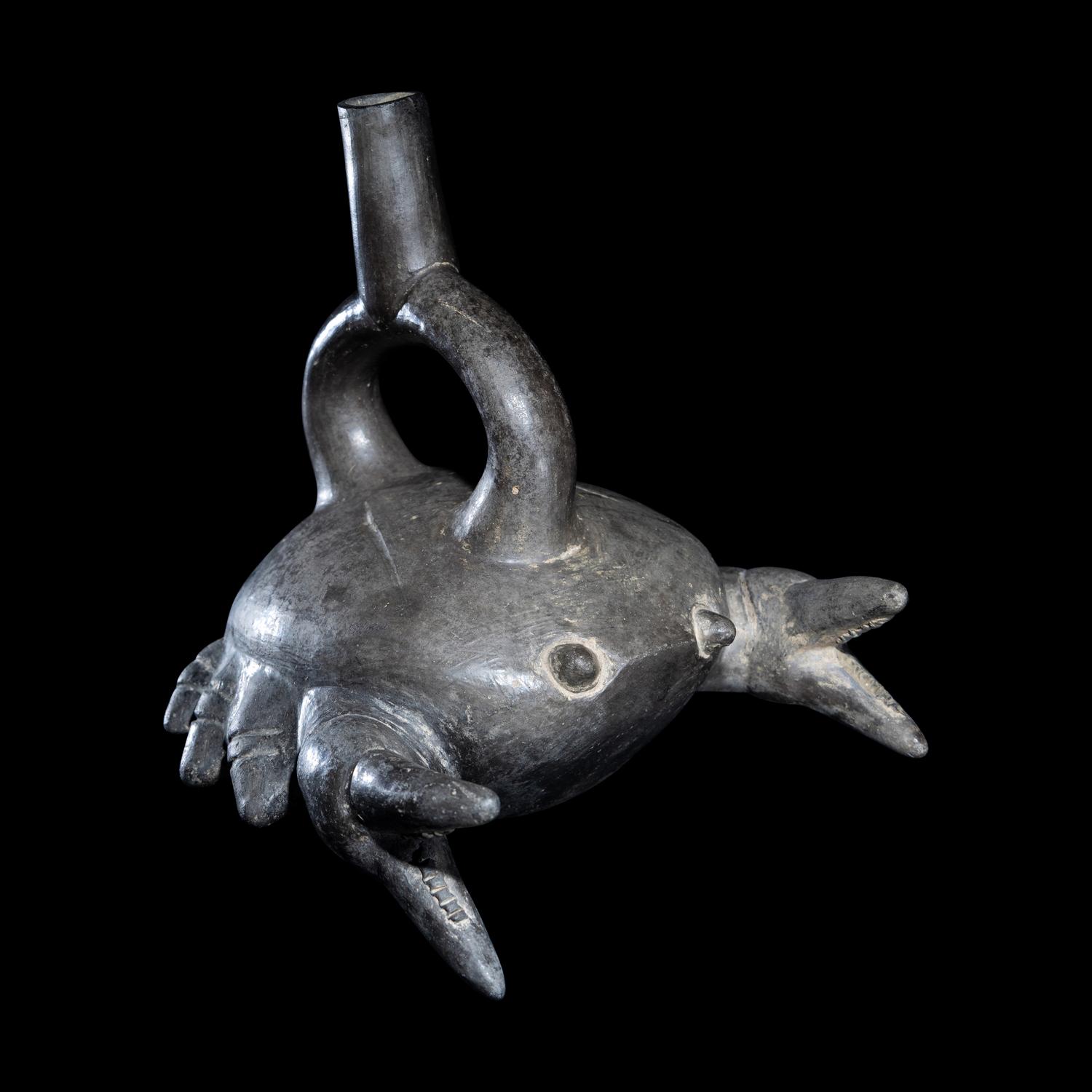 A Chimu Crab Effigy Vessel