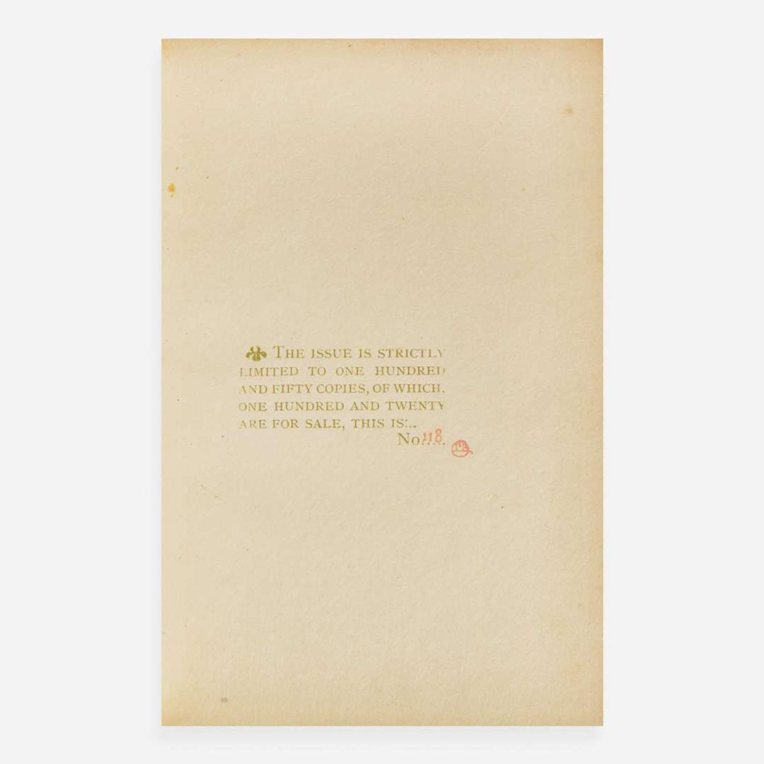 [Private Press] [Eragny Press] Rust, Margaret, and Lucien Pissarro The Queen of the Fishes. An Adaptation in English of a Fairy Tale of Valois