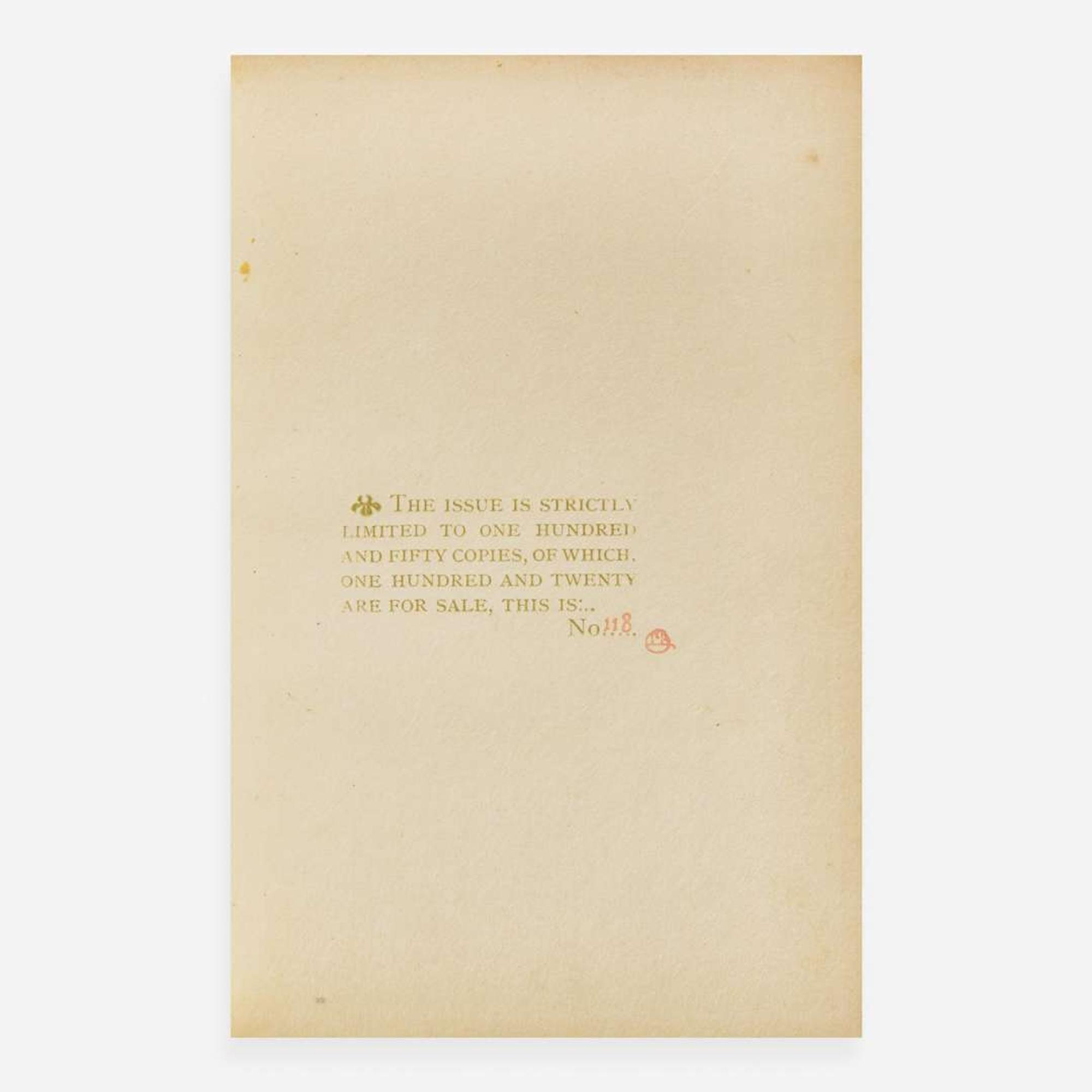[Private Press] [Eragny Press] Rust, Margaret, and Lucien Pissarro The Queen of the Fishes. An Adaptation in English of a Fairy Tale of Valois