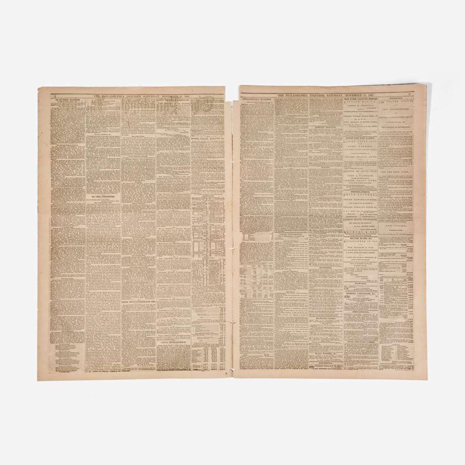 [Presidential] [Lincoln, Abraham] [Gettysburg Address] The Philadelphia Inquirer