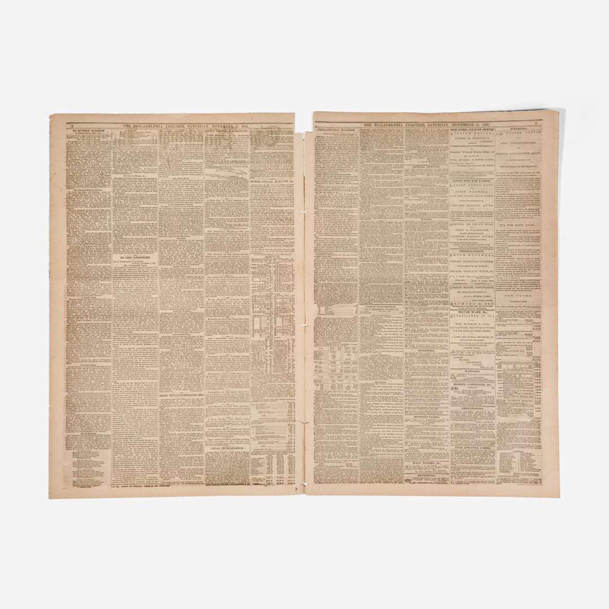 [Presidential] [Lincoln, Abraham] [Gettysburg Address] The Philadelphia Inquirer