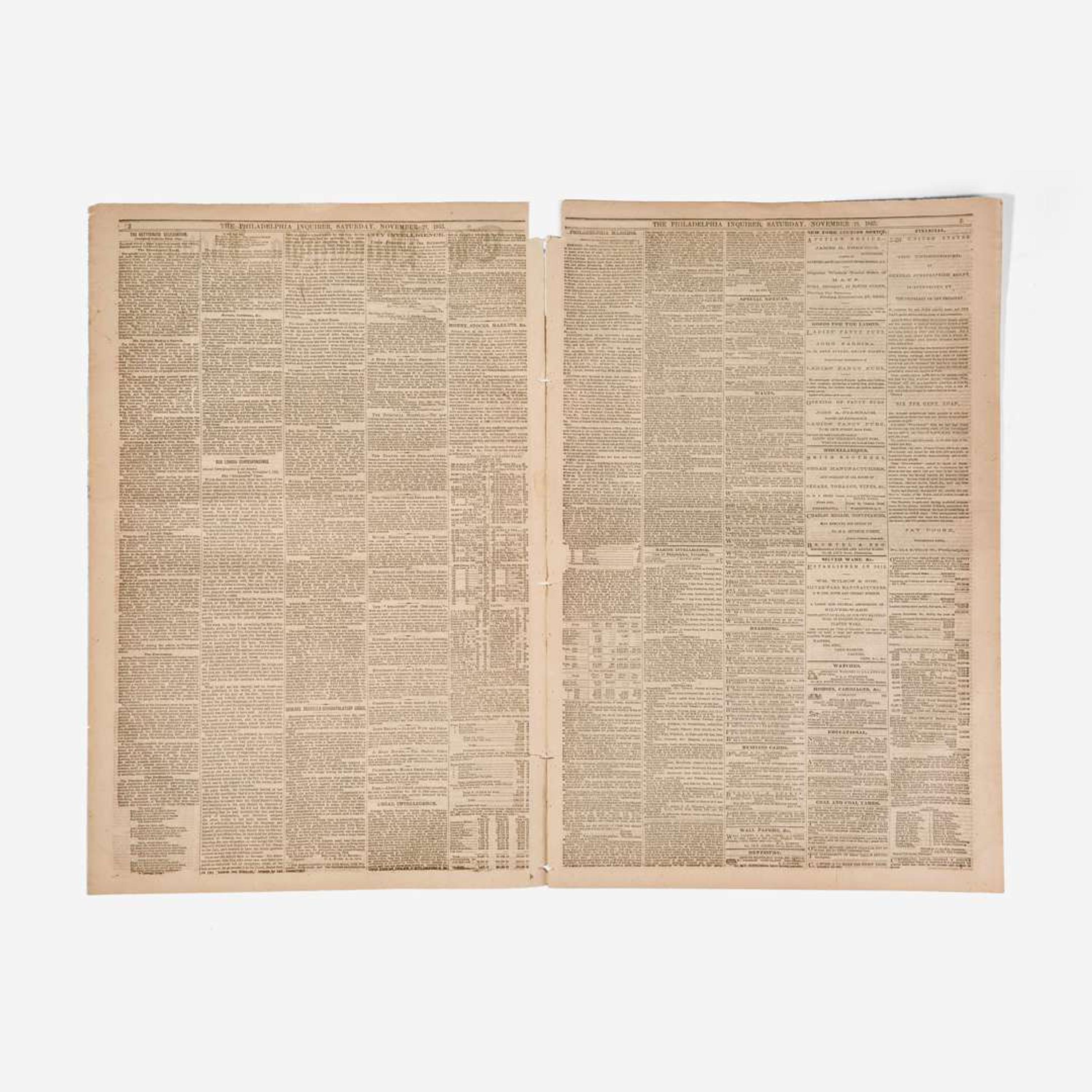 [Presidential] [Lincoln, Abraham] [Gettysburg Address] The Philadelphia Inquirer