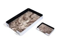 Pair of Hair-on-Hide Desk Articles Knoll, USA