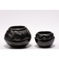 Carved Blackware Jars