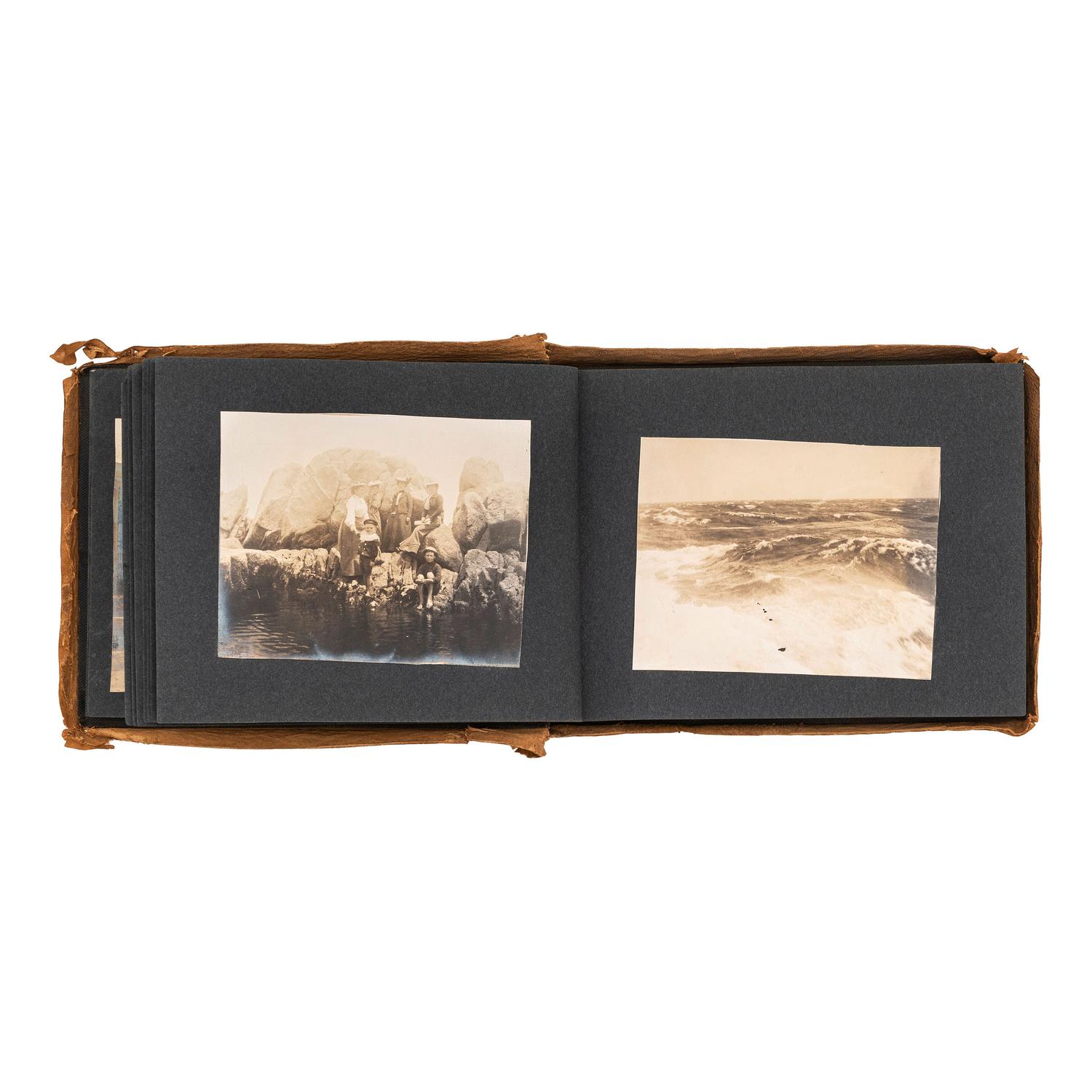 [CALIFORNIA]. A ca 1895-1900 album with images of California missions and tourist destinations, as well as images of central and northern California, comprising: