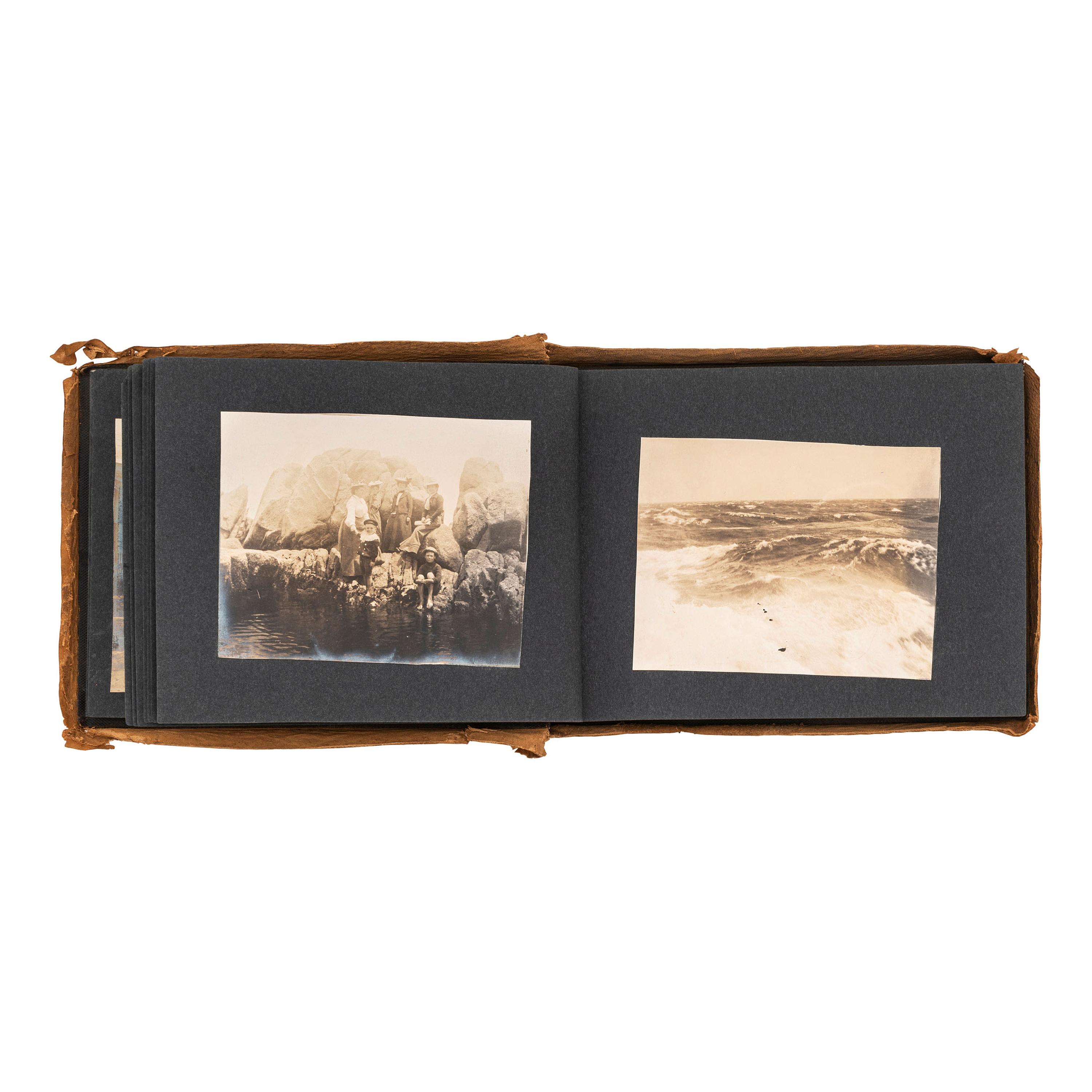 [CALIFORNIA]. A ca 1895-1900 album with images of California missions and tourist destinations, as well as images of central and northern California, comprising: