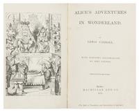 DODGSON, Charles Lutwidge ("Lewis Carroll") (1832-1898). Alice's Adventures in Wonderland. - Through the Looking-Glass. London: Macmill