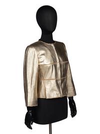 Chanel Metallic Gold Leather Jacket