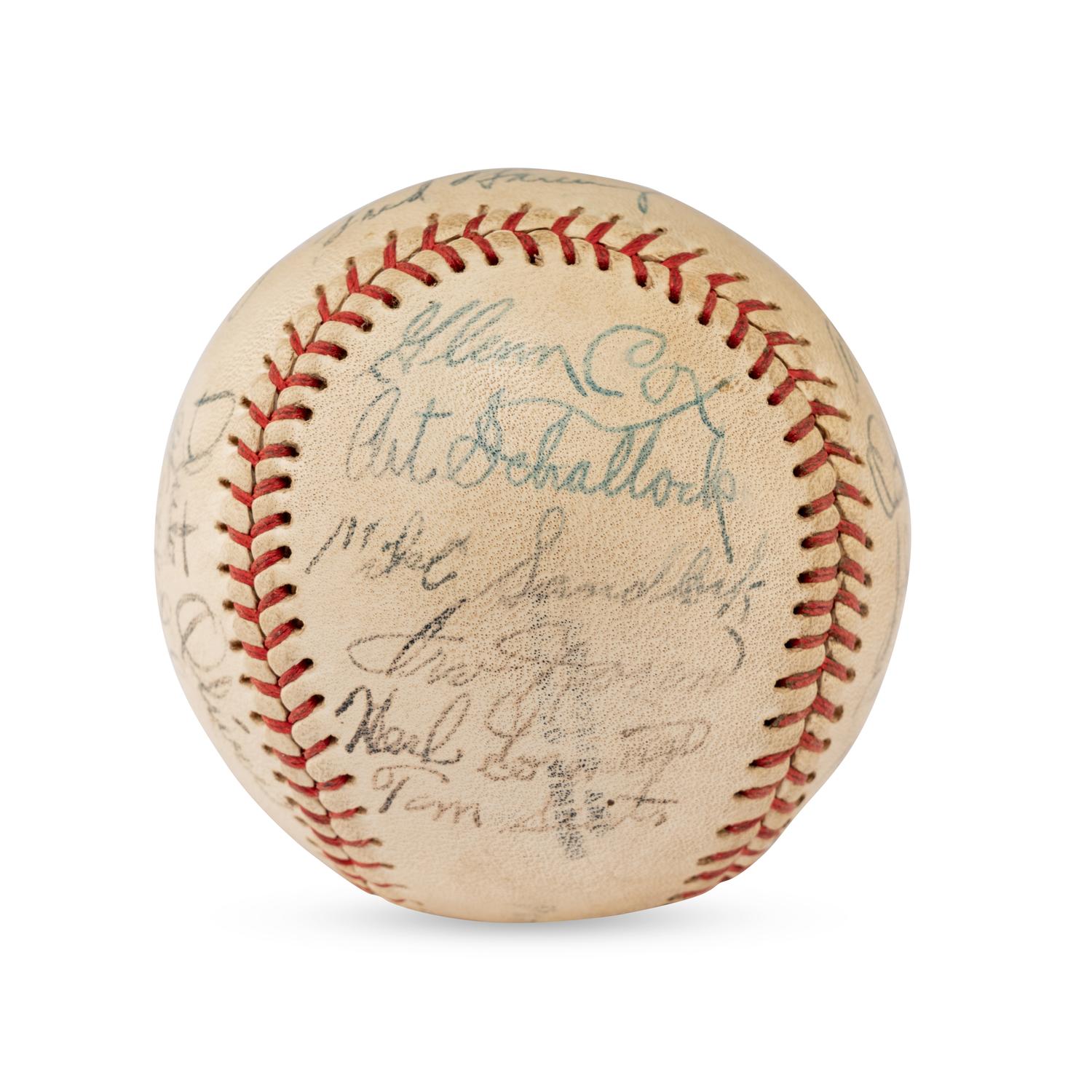 A 1949 Hollywood Stars Team Signed Autograph Baseball