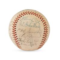 A 1949 Hollywood Stars Team Signed Autograph Baseball