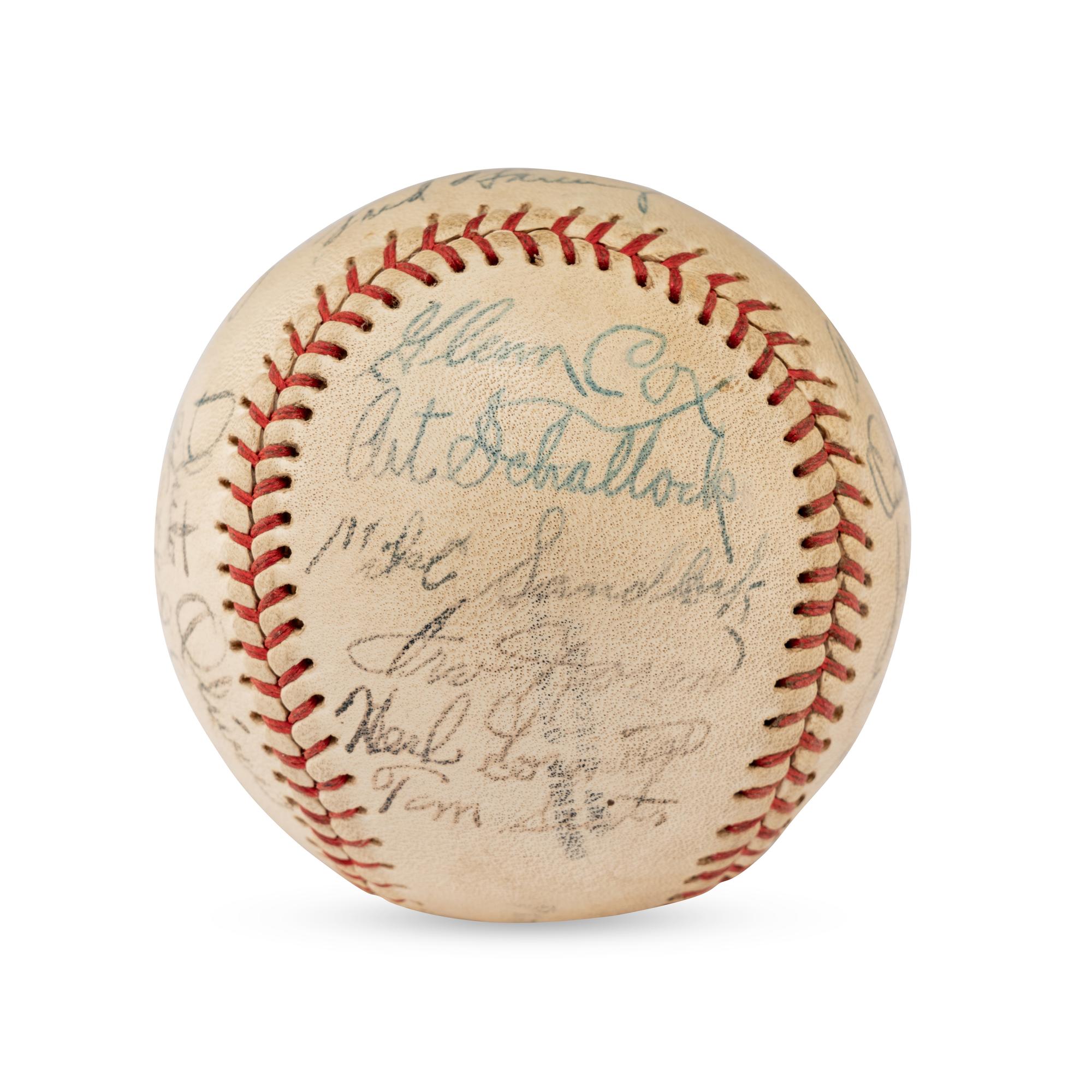 A 1949 Hollywood Stars Team Signed Autograph Baseball