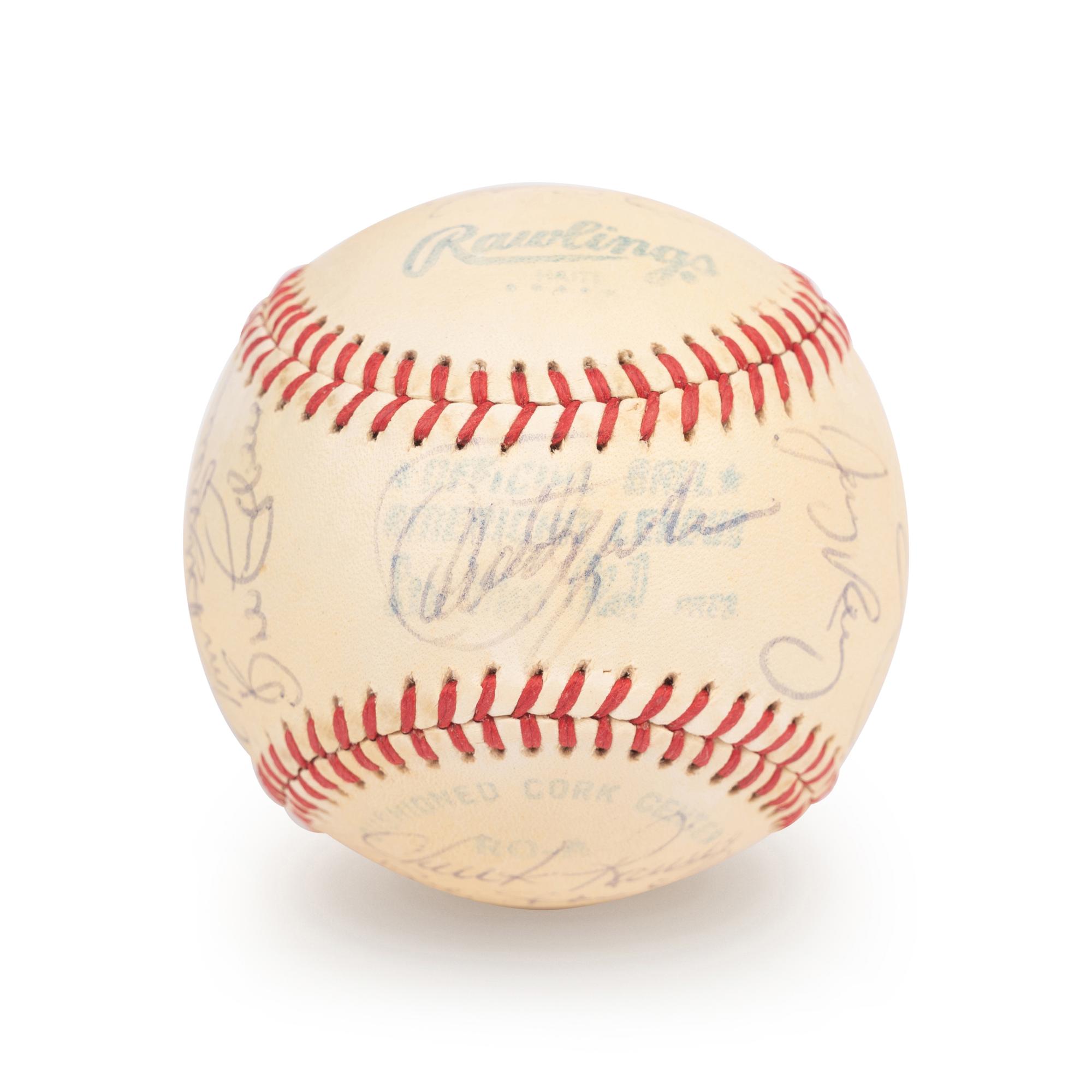A 1979 Boston Red Sox Team Signed Autograph Baseball with 20 Signatures Including Ted Williams (Beckett Authentication Services BAS Certified),
