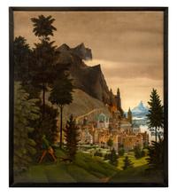 Landschaft mit Jäger