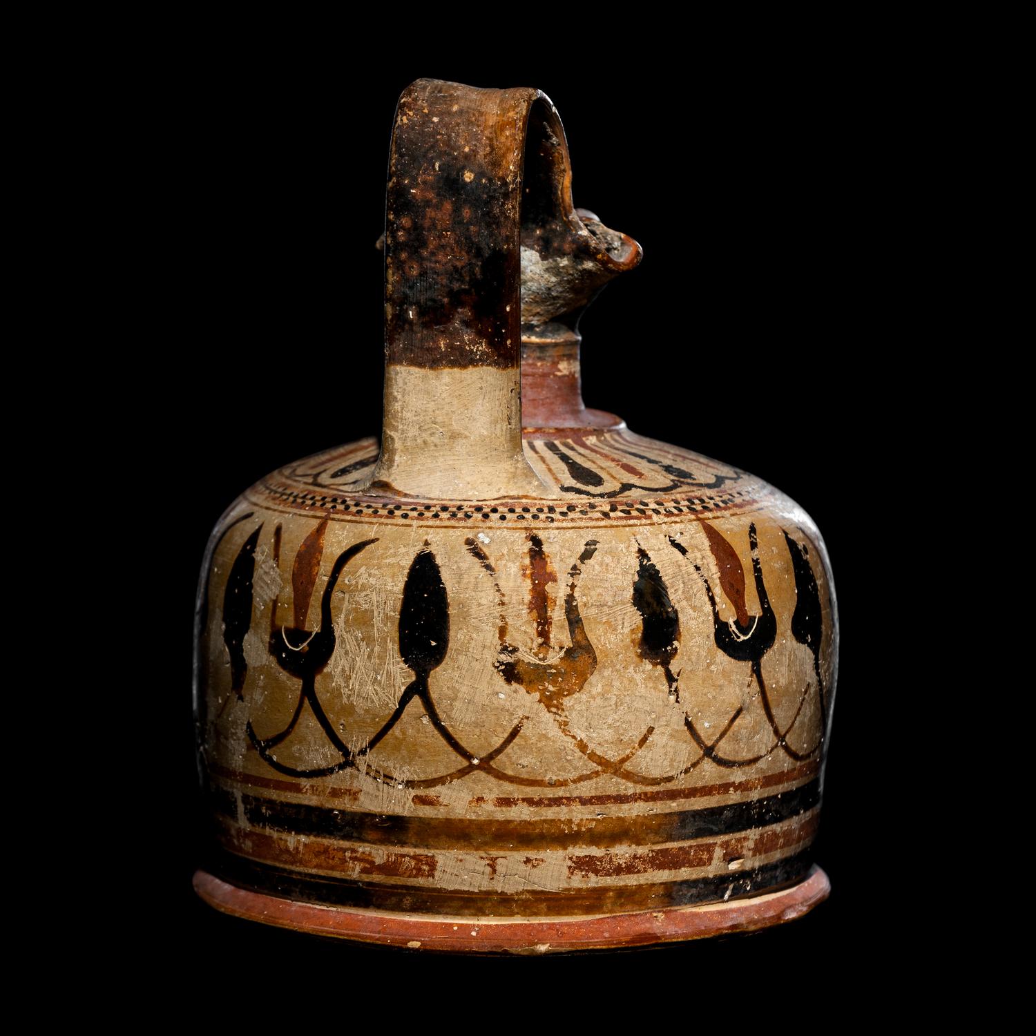 A Greek Terracotta Squat Lekythos