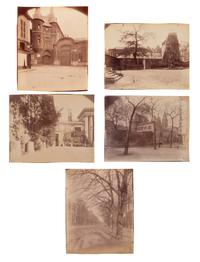 A group of five photographs depicting Paris ( Les Archives - rue des Francs Bourgeois , 1899-1900; Annexe de l'Hôtel Dieu, rue de la Bucherie, cour Saint Julien , 1902-1903; H ô tel de Chanac [cour], 127 rue de Grenelle , 1907; Saint-M é dard, 1926; Avenue de l'Observatoire , 1899-1900)