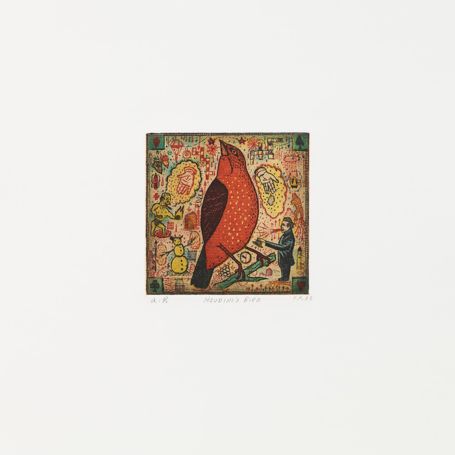 Tony Fitzpatrick, (American, b. 1958), Birds, 1993-94 (a group of 13)