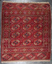 A Bokhara Wool Mat 4 feet 3 inches x 3 feet 8 inches. — FIRST HALF 20TH CENTURY