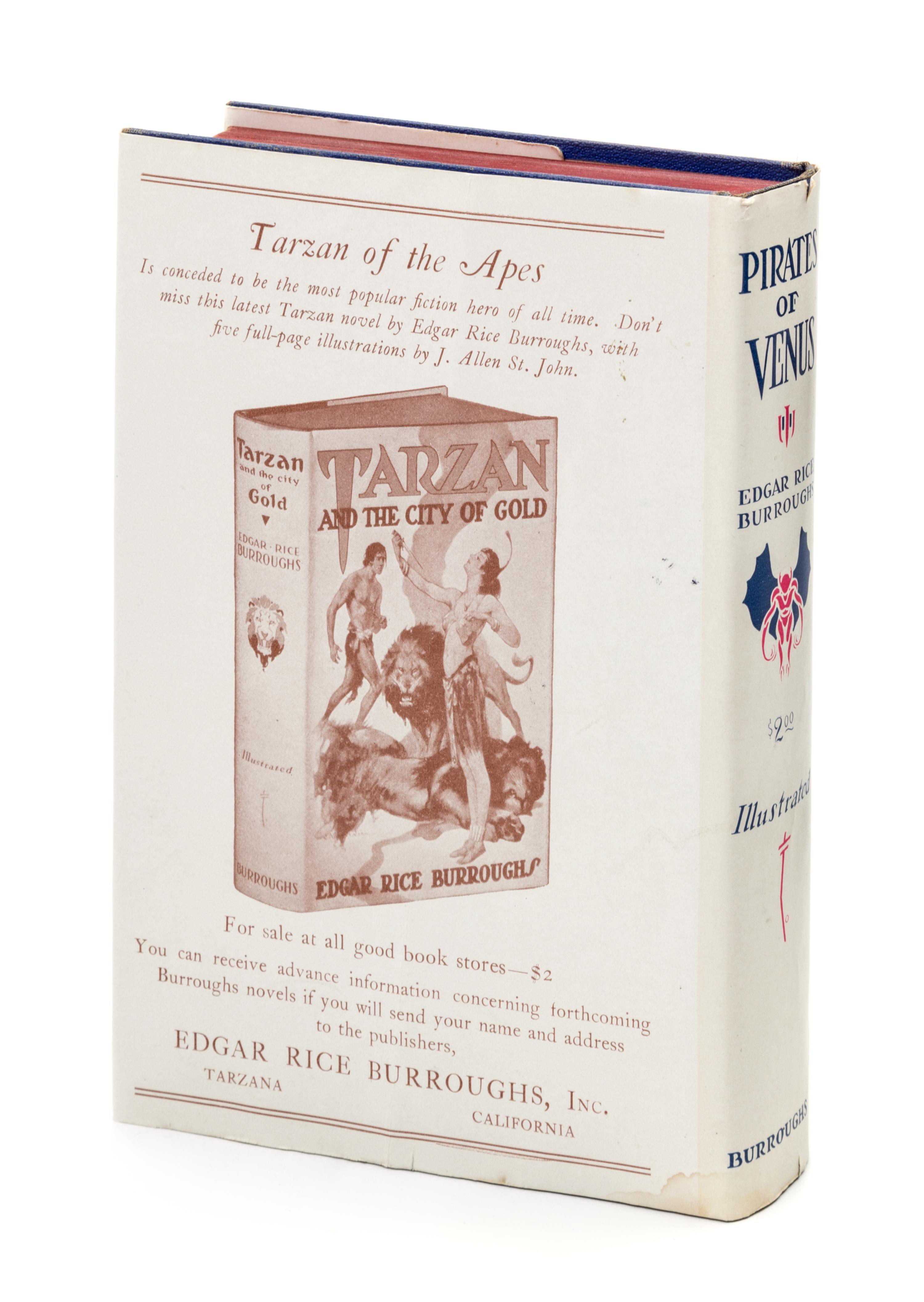 BURROUGHS, Edgar Rice (1875-1950). Pirates of Venus. Tarzana, CA: Edgar Rice Burroughs, Inc. Publishers, 1934. FIRST EDITION.