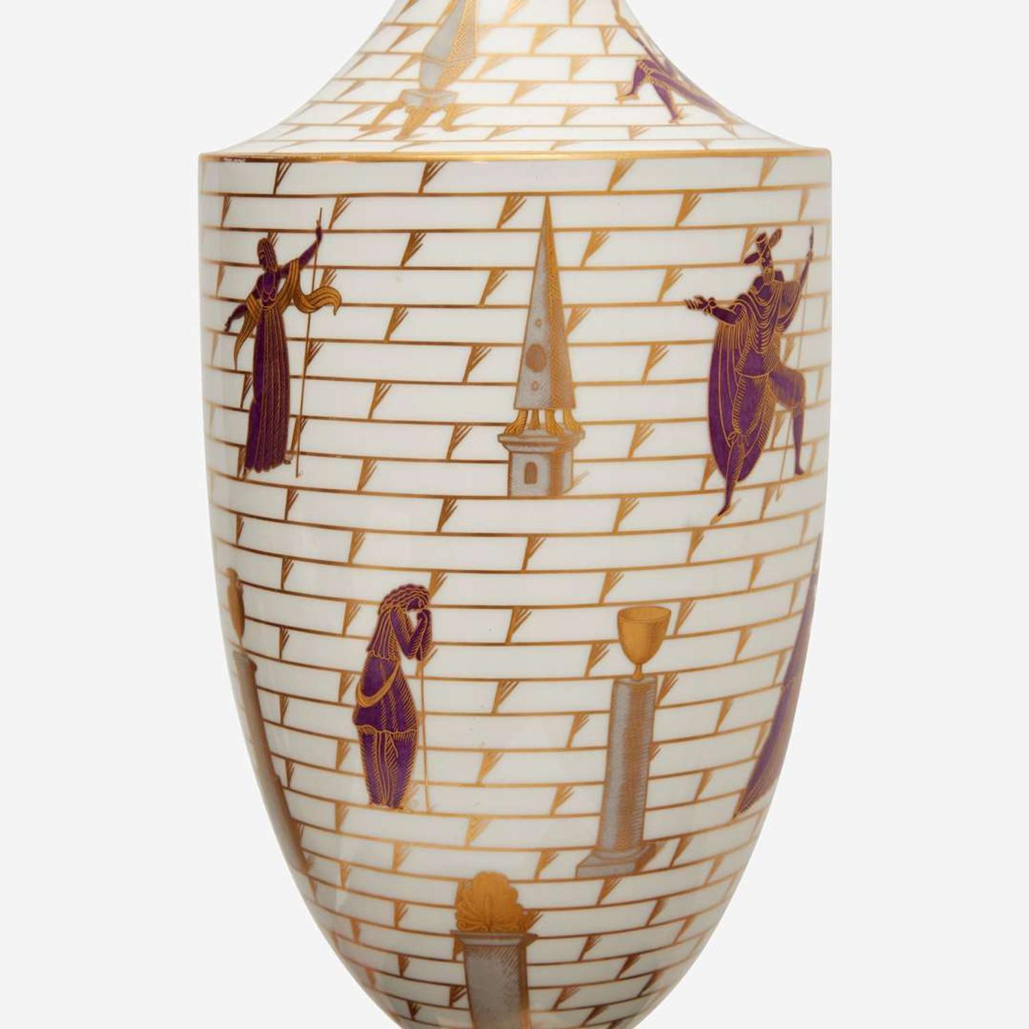 Gio Ponti "La Passeggiata Archeologica" Urn, Richard-Ginori, Italy, circa 1927