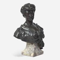 Paul Paulin (French, 1852-1937) Portrait Bust of Madame Gaillard