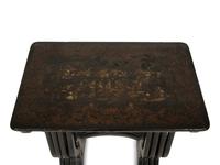 A Set of Four Victorian Chinoiserie Lacquered Nesting Tables