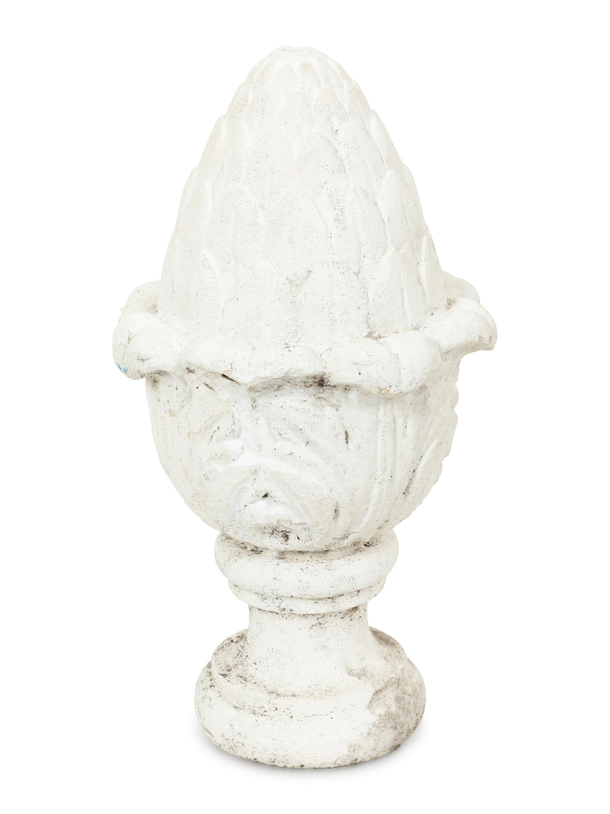 A Cast Stone Fountain Finial