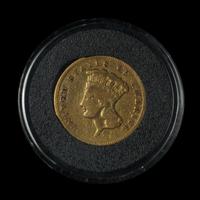 An 1856-S Indian Head $3 Gold Coin