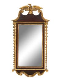 A George III Style Parcel Gilt Mahogany Mirror