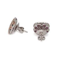 DIAMOND, RUBY, AND SAPPHIRE EARRINGS