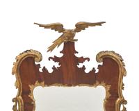 A George II Walnut Veneered and Parcel-Gilt Looking Glass