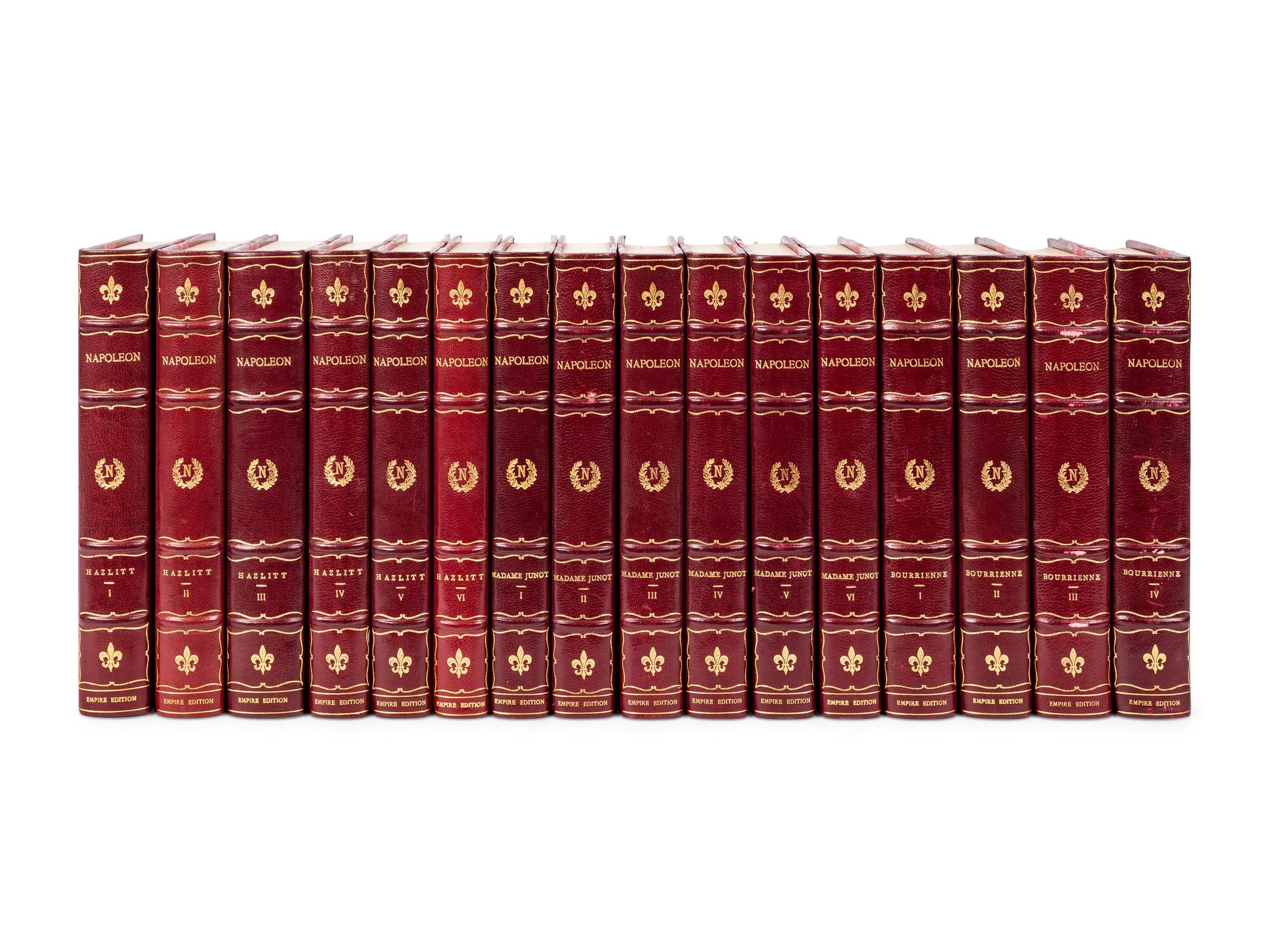 [BONAPARTE, Napoleon (1769-1821)]. The Life of Napoleon . [ With :] Memoirs of Napoleon . [ With :] Memoirs of Madame Junot . New York: The Grolier Society, ca 1900.