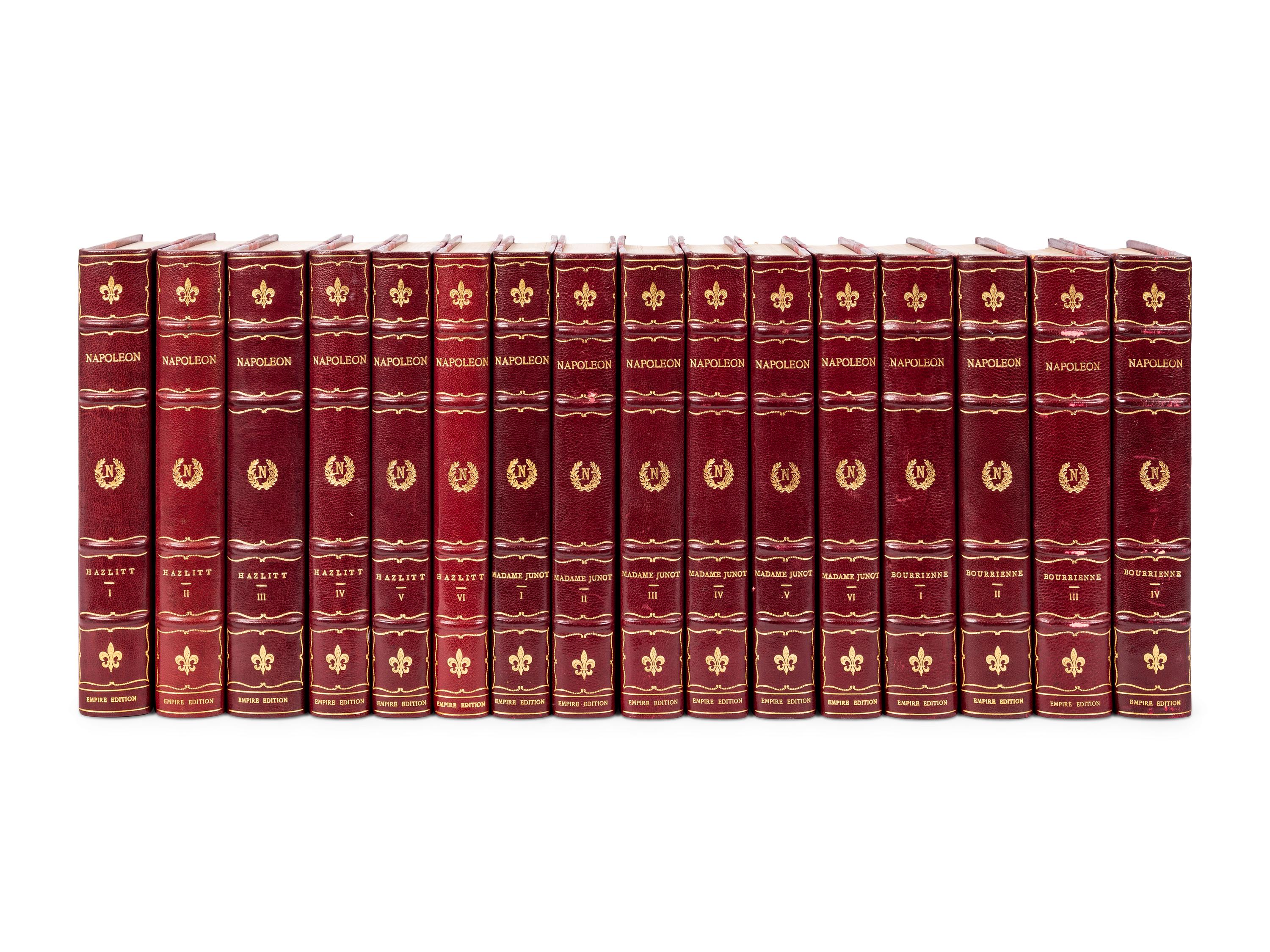 [BONAPARTE, Napoleon (1769-1821)]. The Life of Napoleon . [ With :] Memoirs of Napoleon . [ With :] Memoirs of Madame Junot . New York: The Grolier Society, ca 1900.
