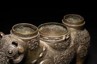 A Chinese Archaistic Style Bronze Bull-Form Wine Warmer