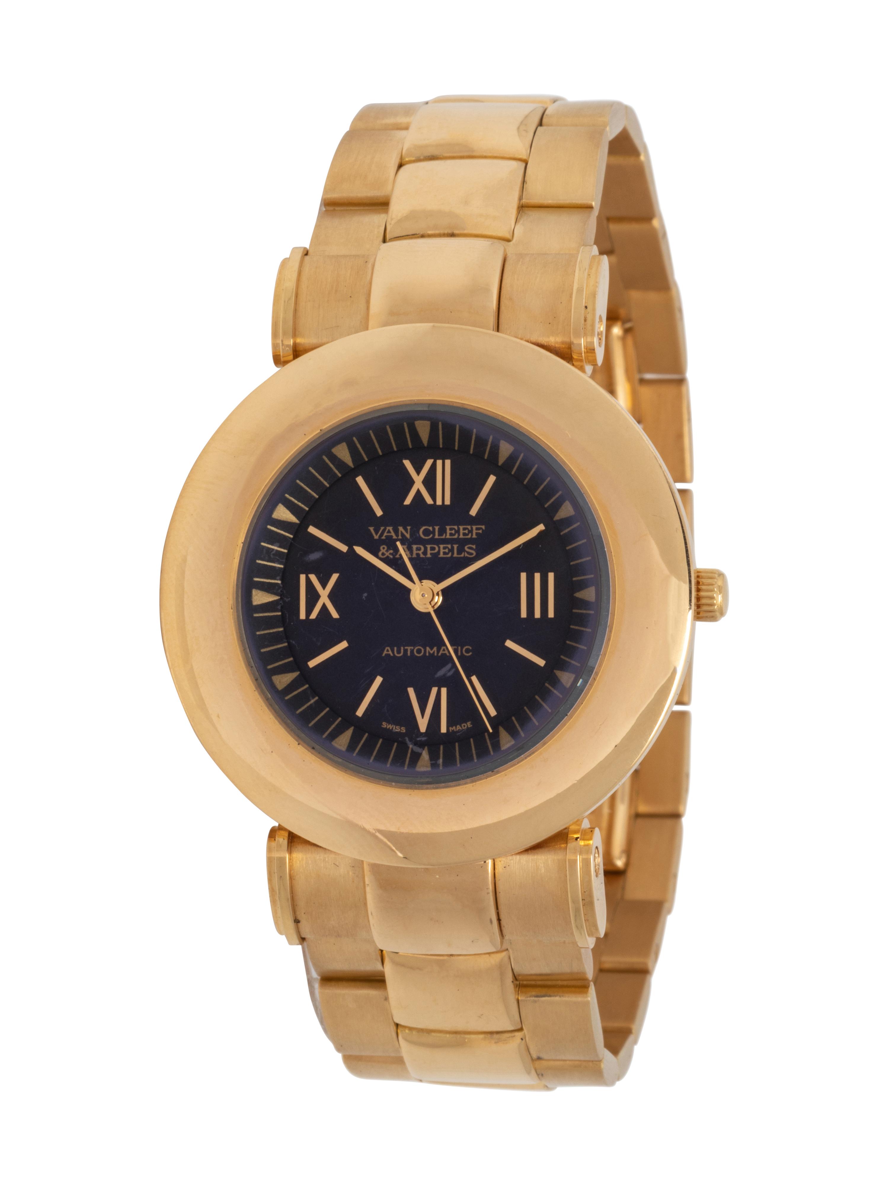 VAN CLEEF & ARPELS, REF. 132054 18K YELLOW GOLD 'ROMA' WATCH