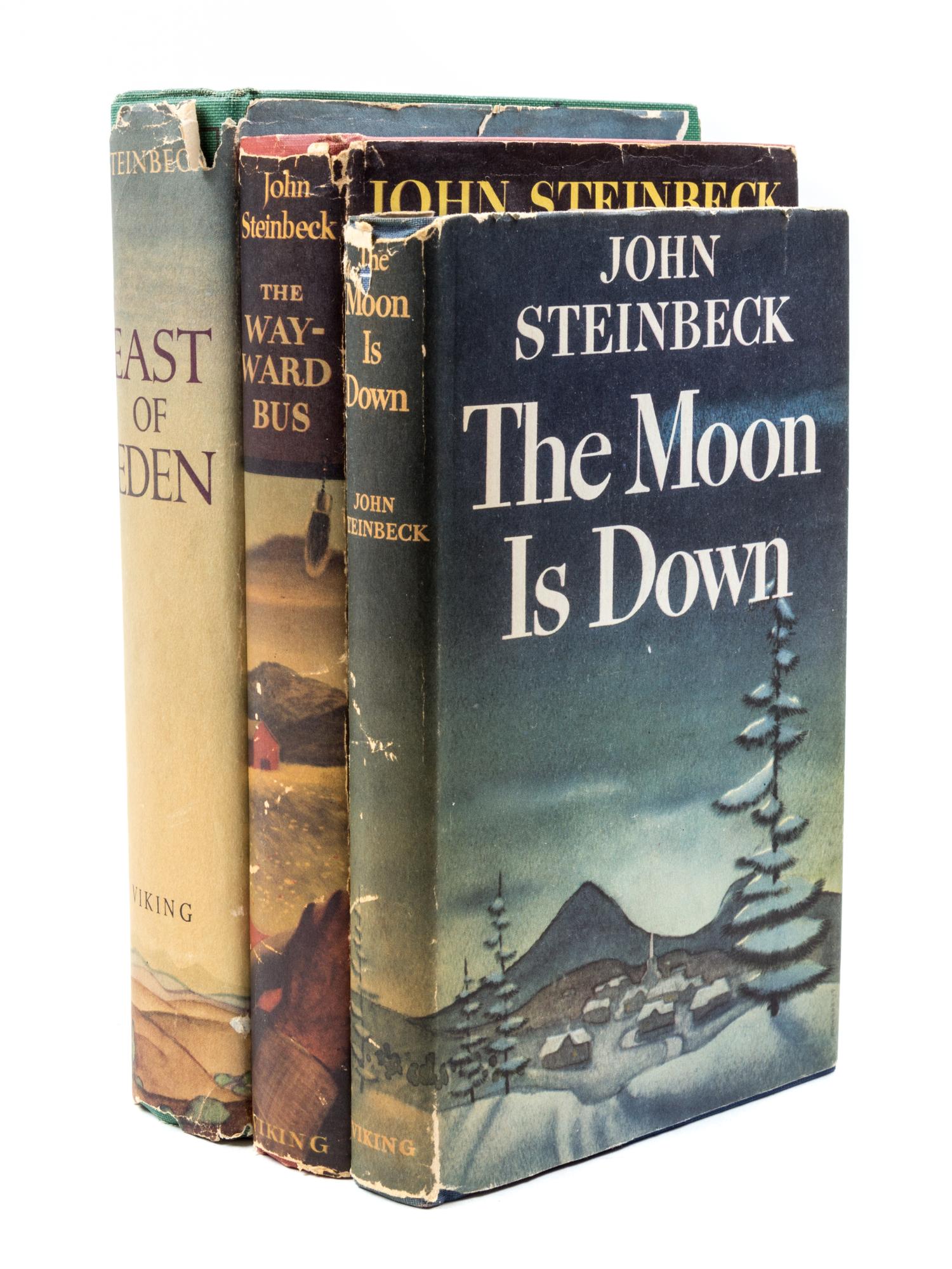STEINBECK, JOHN. Three first editions.